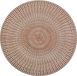 Zeller Placemat - 6x - rond - koperkleurig - met geponste gaatjes - Dia 41 cm