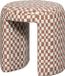 WOOOD Tabouret Charlie - Polyester - Carreaux - Orange