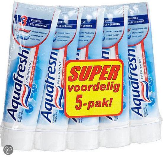 Aquafresh Freshmint - 5x 75 ml - Tandpasta - Voordeelverpakking