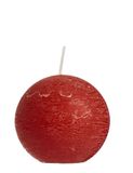 Spaas Candles Spaas Rustic Sphere Candle 80 Red 24 Hours 8 cm Red