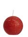 Spaas Candles Spaas Rustic Sphere Candle 80 Red 24 Hours 8 cm Red