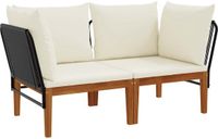 vidaXL Tuinbank Massief Acaciahout & Touw Naturel