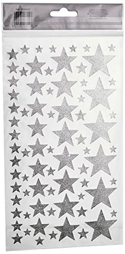 Artemio 11004502 Star Stickers Papier 14 x 25 cm Zilver