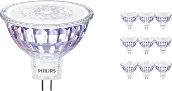 10x Philips Master Value LEDspot GU5.3 MR16 7.5W - 930 Warm Wit | Dimbaar