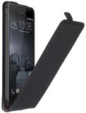 LELYCASE Zwart lederen flip case voor HTC One X9 Telefoonhoesje