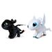Dragon Trainer DRAGONS LIGHT FURY Glitter Wit/of Zwarte Draak PLUSH 40 cm
