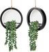Unyqoos® Set van twee decoratieve kunstplanten voor binnen en buiten met parelsnoer