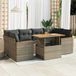 Maison Exclusive - Ensemble de meubles de jardin 6 pièces avec banc, coussins, en polyrotin gris, avec un cadre en bois d'acacia