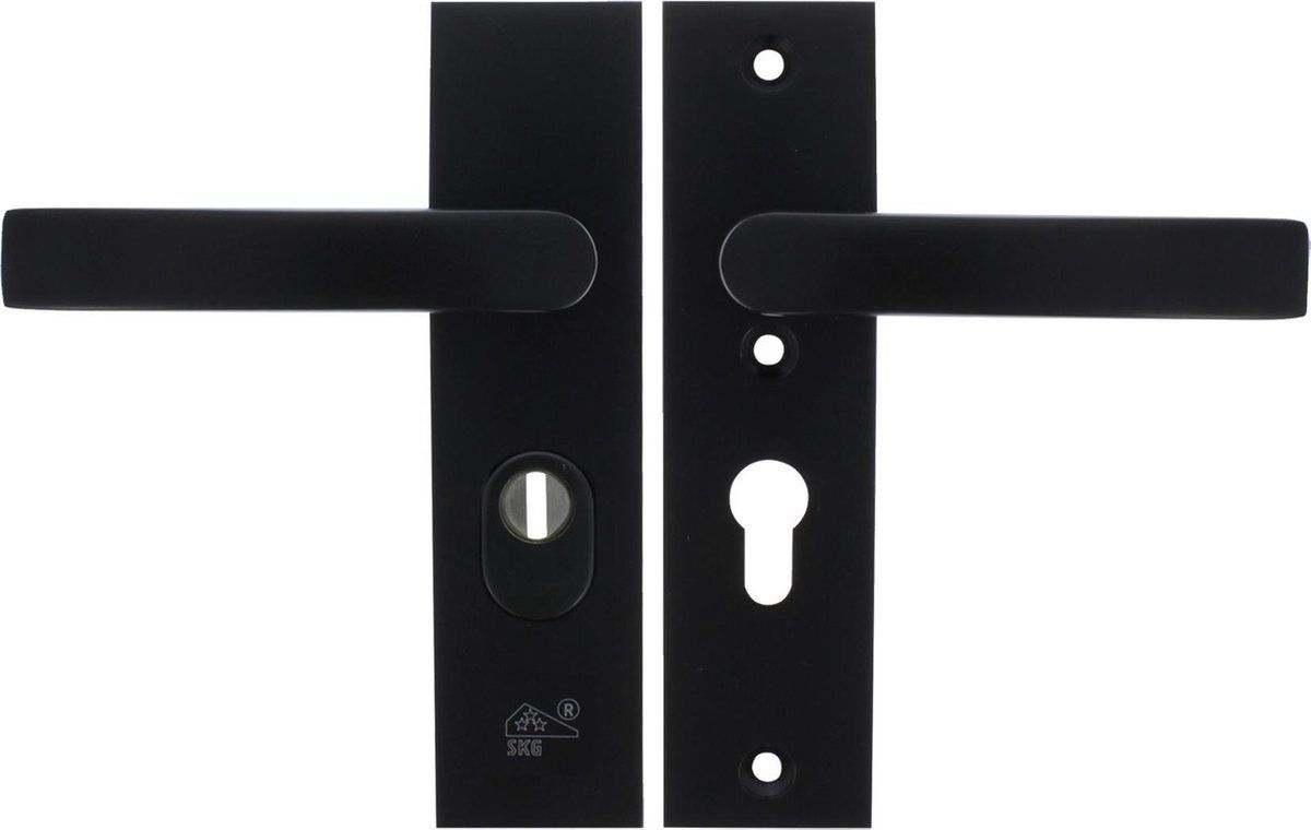 STARX Veiligheidsbeslag - Kruk/Kruk - PC55 - SKG*** - Kortschild - Aluminium - Zwart