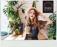 HAES DECO Acryl Fotolijst Falun voor foto 15x20 met houten standaard wit