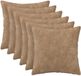 vidaXL - Kussensloop - 6 stuks - HEERLEN - Taupe - 45 x 45 cm - Katoensatijn