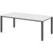 Hammerbacher Bureau droit à 4 pieds carrés - 200x100 cm