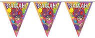 Merkloos / Sans marque Folat Bv Sarah 50 jaar thema vlaggenlijn slinger - plastic - 10 meter