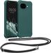 kwmobile telefoonhoesje geschikt voor Google Pixel 10a - Hoesje van siliconen met telefoonkoord - In petrol