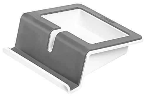 HAN tabletstandaard, met softgrip oppervlak en kabelhouder donkergrijs