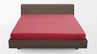 Cotton & Color Hoeslaken, rood, 1/2 hoek
