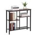 Merkloos Relaxdays Wandtafel - 75x80x22 cm - metaal - industrieel - bruin-zwart