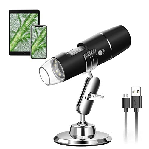 WADEO Microscoop Camera Digitale Microscoop, 1000 x vergroting met 8 LED's, Microscoop voor Android iOS