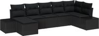 vidaXL Tuinbank - Zwart - Polyrattan