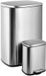 Bolt Edge Poubelle pour déchets de cuisine - Poubelle à pédale à fermeture douce et anti-traces, acier inoxydable brossé, nickel satiné - 50L + 5L - Argent