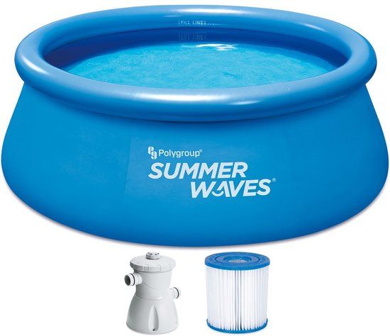 Summer Waves Opblaasbaar Zwembad Rond - ⌀244 x 76 cm