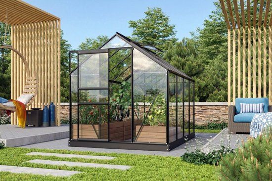 Intergard Tuinkas Juventus 197x130x131 cm Hout Aluminium Groen