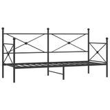 VidaXL Canapé-lit Acier Noir 2080 mm x 855 mm x 1070 mm