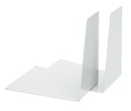 ALCO-Albert Boekensteunen wigvormig metaal wit, 2 stuks | 12 x 14 x 14,5 cm
