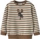 NAME IT Sweatshirt 'NMMRafan' braun / schokoladenbraun / weiß