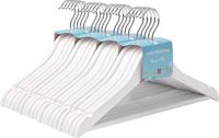 Nancy's Kledinghanger Kinderen 20 Stuks - Hout - Wit/Zilver