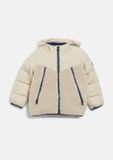 s.Oliver Winterjas met teddypluche en fleecevoering voor heren, beige, maat 104