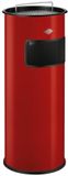 WESCO Staande Asbak met zeef zonder inzet | 50 Liter | Metaal - Rood | Afvalbak met Asbak Staand