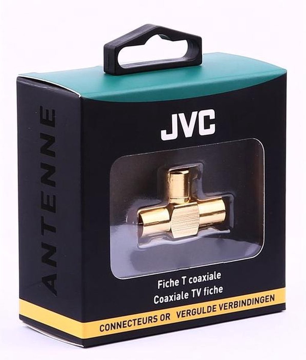 JVC antennekabel COAXIAL ADAPTOR T 1 X MALE X 2 X FEMALE GOLD