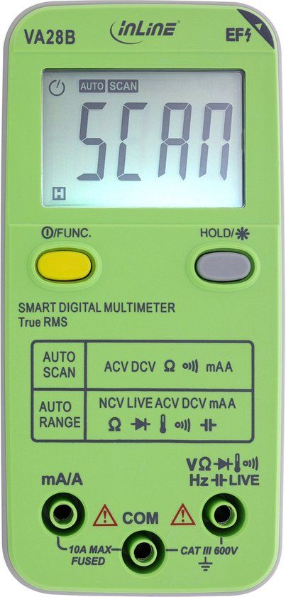 InLine® Multimeter with Auto-Range and Autoscan, pocket size