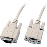 Serielle und Parallele Kabel und Adapter Datenkabel seriell 1:1, 2x DSub 9, St.-Bu., 1,0m, beige - 1 VPE = 10 Stück