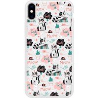 Miaou Bedrukt siliconen hoesje compatibel met iPhone X, Apple iPhone XS