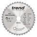 Trend Wood verstekzaagblad, 254 mm diameter, 30 mm boring, 40 tanden, 3 mm snijvoeg, -5° haak, TCT, gemiddeld oppervlak, CSB/CC25440