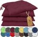 NatureMark Zitkussen stoelkussen met linten 40x40cm set van 4 Bordeaux rood