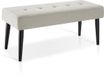 tectake® Banc rembourré - 95 x 38 x 45 cm - Motif surpiqué - Capacité de charge 220 kg - Banc - Banc de couloir - Banc pour salon, chambre, pied de lit - Aspect velours taupe