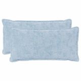 vidaXL - Taie d'oreiller - 2 pièces - Bleu clair - 40 x 80 cm - Satin de coton
