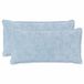 vidaXL - Taie d'oreiller - 2 pièces - Bleu clair - 40 x 80 cm - Satin de coton