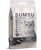 SUMSU Litière agglomérante au charbon avec contrôle des odeurs pour chats 15 L
