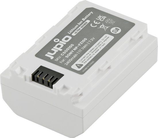 Jupio NP-FZ100 2400mAh *ULTRA* (17.3Wh) - Li-Ion - 2 jaar garantie