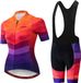 LTPRTZ Wan GmbH Dames Fietskledingset Jersey met Bib Shorts - Korte Mouw - Polyester - Ademend - Reflecterend - L
