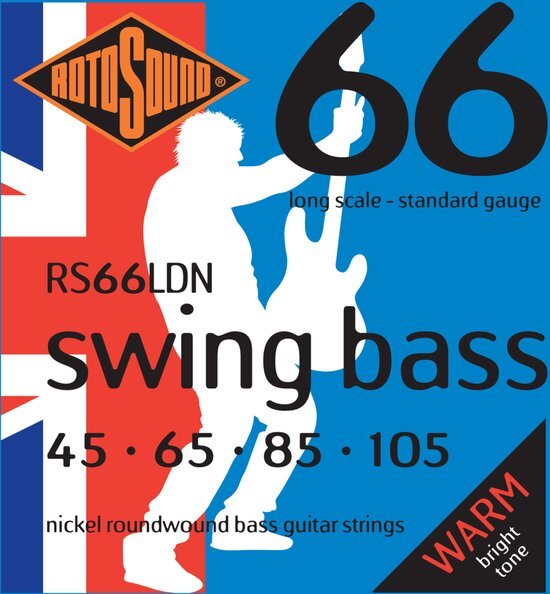 Rotosound 66LDN Swing Bass 66 set basgitaarsnaren 45-105 nikkel