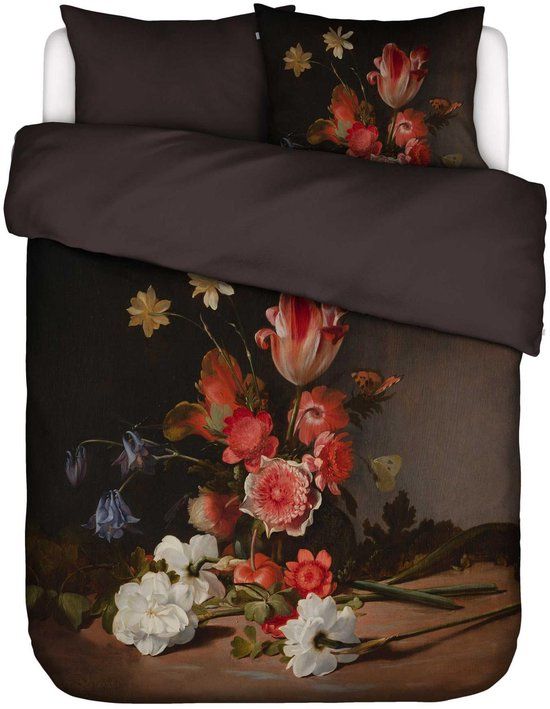 Essenza Blooming Story Dekbedovertrek Dark brown - Lits-Jumeaux - 240x200/220 cm