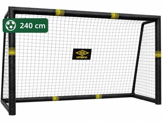Umbro Voetbaldoel - Voetbal Goal 240 x 160 x 85 cm - Zwart/Geel