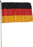 Merkloos / Sans marque Promex Gmbh Zwaaivlag Duitsland - luxe - 30 x 45 cm - op lange stok