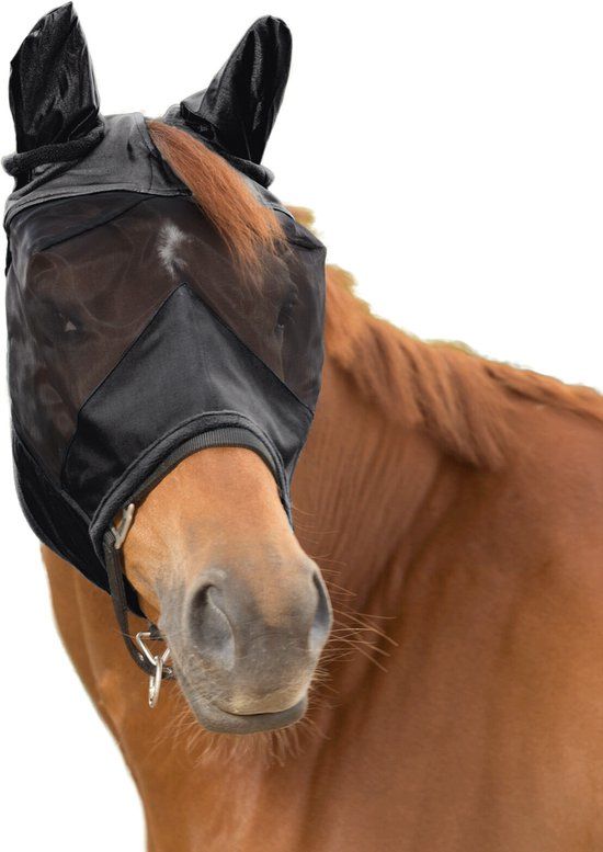 Waldhausen PREMIUM vliegenmasker 3 in 1 Pony Zwart