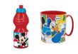 ALMACENESADAN Disney Mickey Mouse Set bestaande uit magnetron 350 ml en waterfles 400 ml, herbruikbaar, BPA-vrij